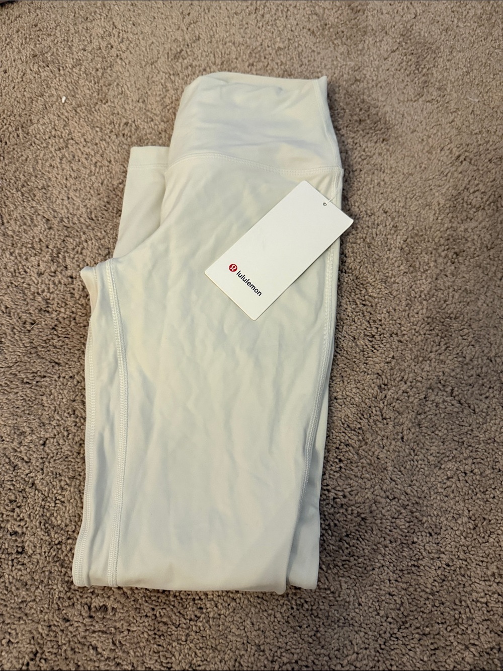 lululemon athletica White High-Waist Leggings 28” bone color
